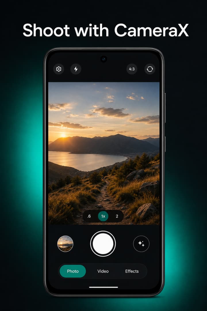 CameraX screenshot — photo mode