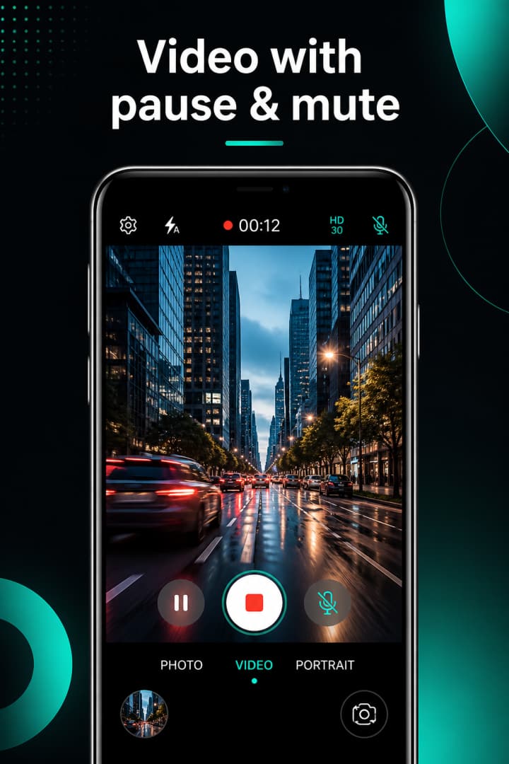 CameraX screenshot — video recording